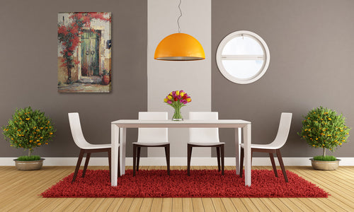 Villa Flora Over Door Stretched Wall Tapestry