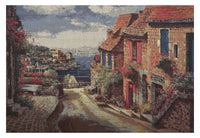 Mediterranean Village at Amalfi Stretched Wall Tapestry by Sung Sam