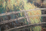 Bridge Over a Pond Of Lilies Stretched Wall Tapestry