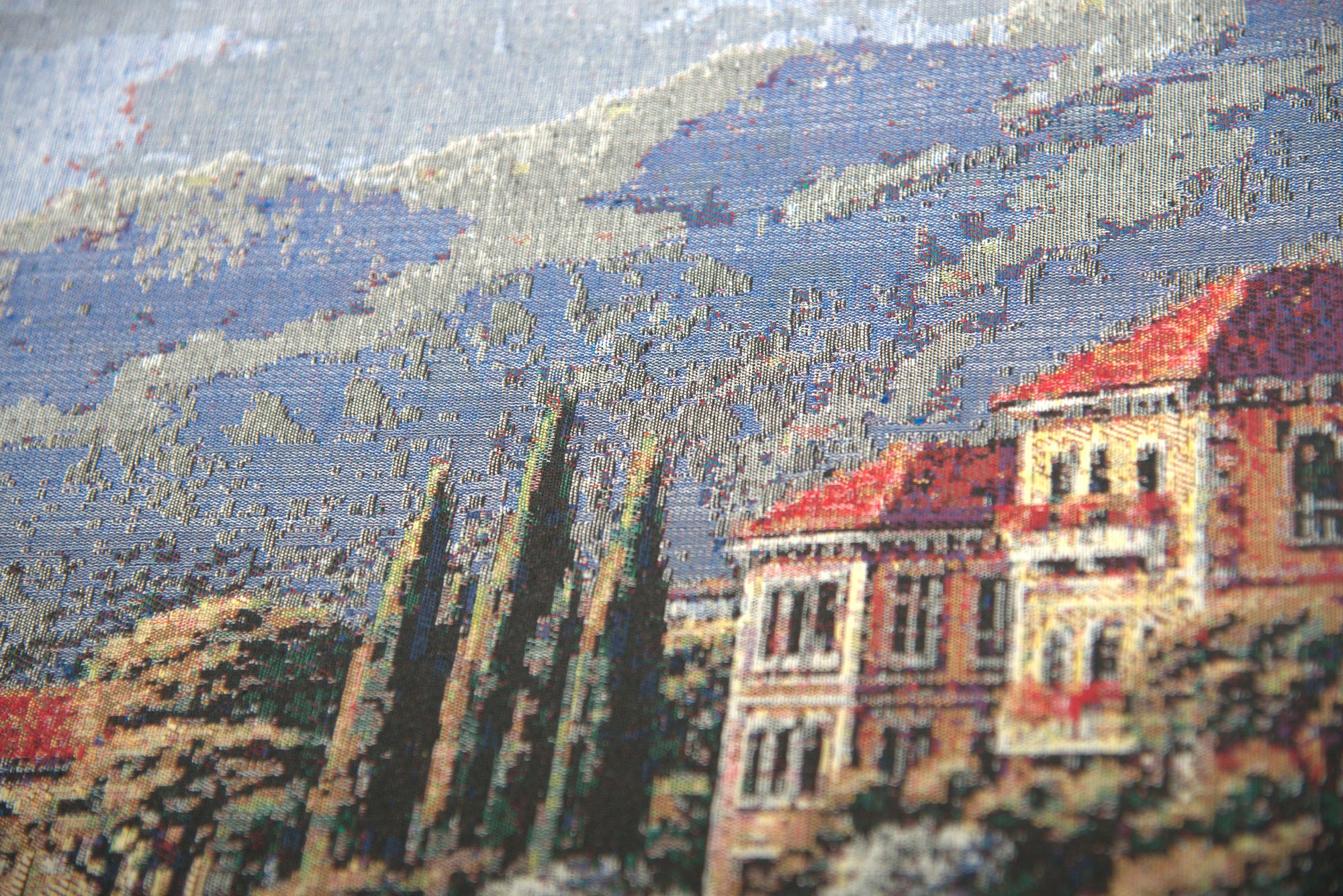 Shores of Lake Como Stretched Wall Tapestry