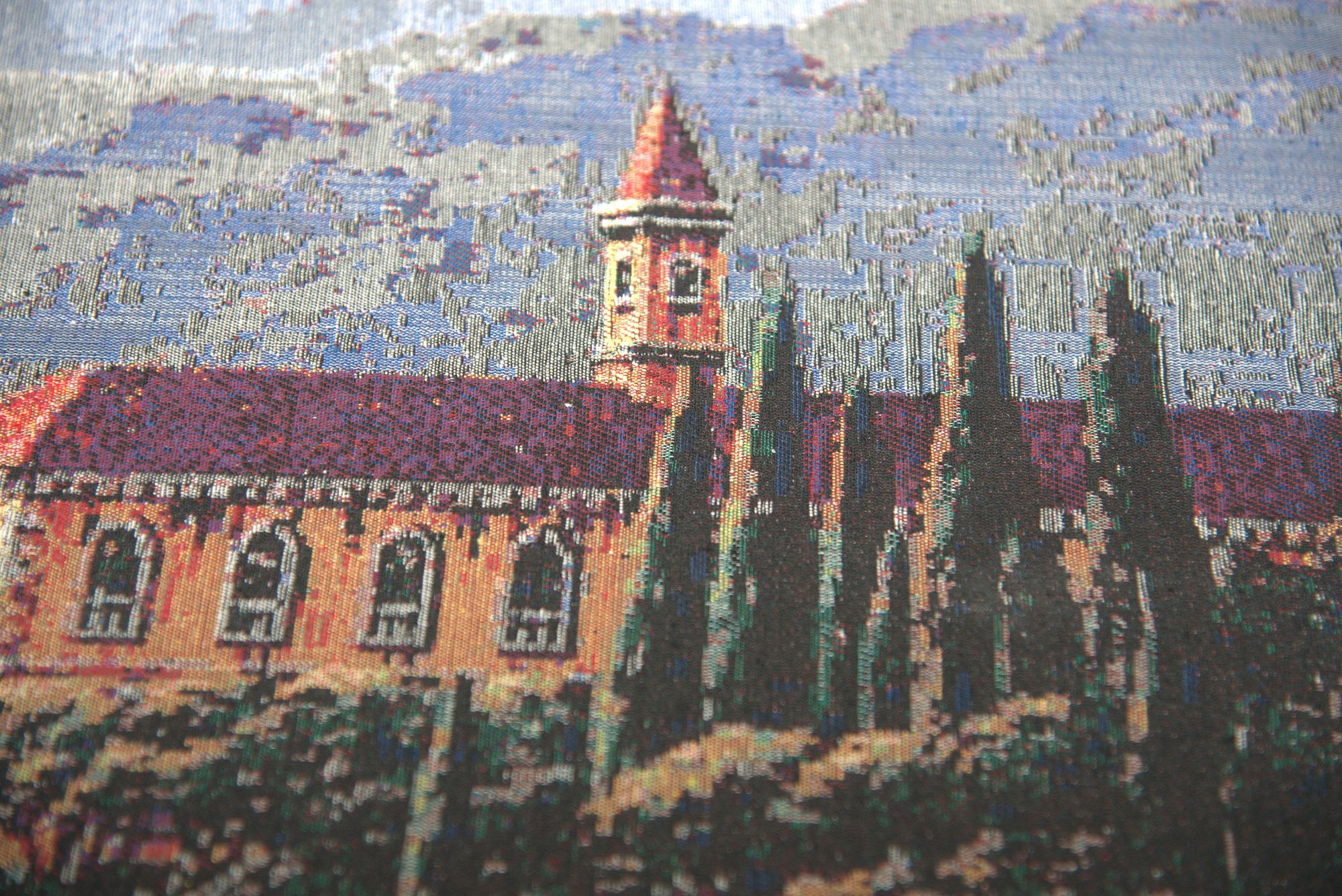 Shores of Lake Como Stretched Wall Tapestry