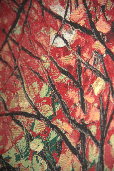 Walking Alone in the Rain Stretched Wall Tapestry