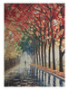 Walking Alone in the Rain Stretched Wall Tapestry