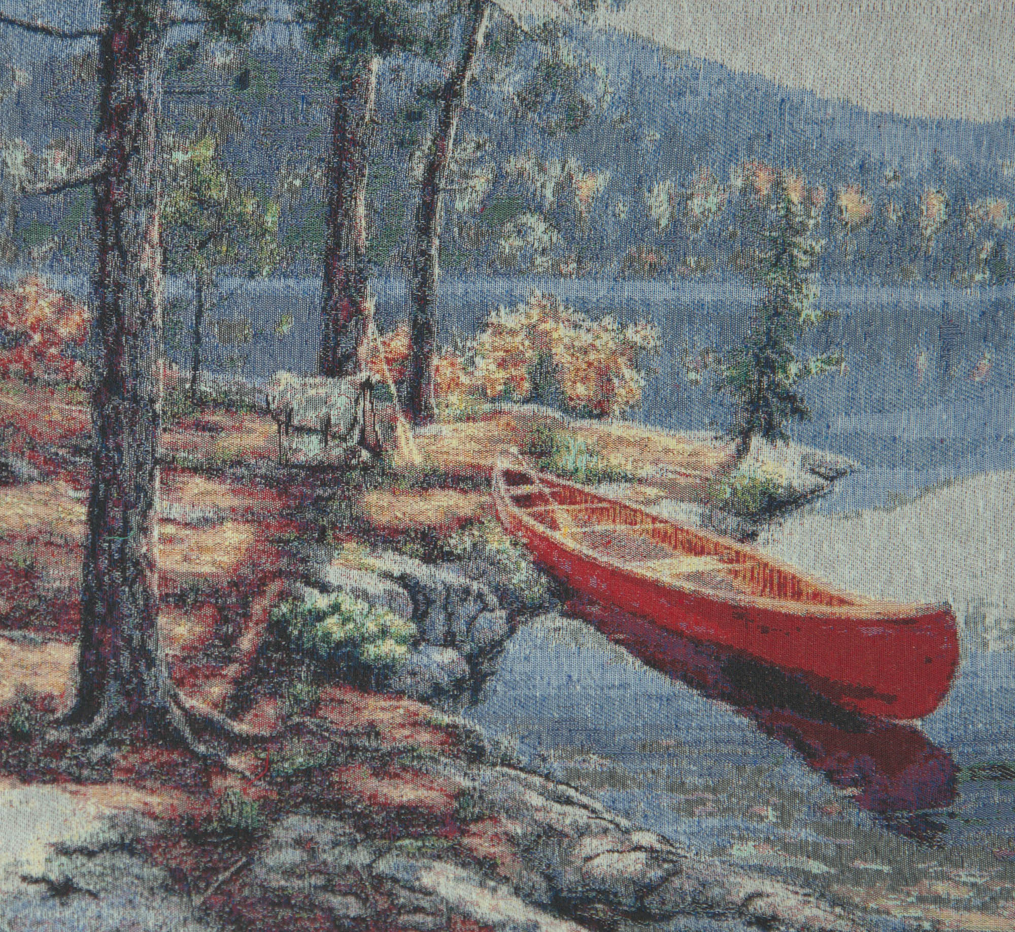 The Red Canoe Decorative Pillow Cushion Cover