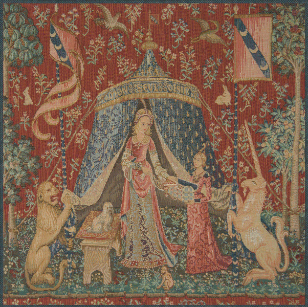 A Mon Seul Desir III Large French Tapestry Cushion