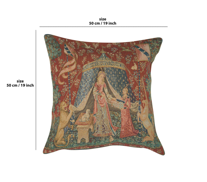 A Mon Seul Desir III Large French Tapestry Cushion
