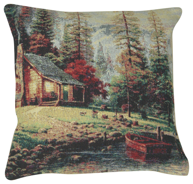 Lakeside Cabin Retreat Decorative Pillow Cushion Cover