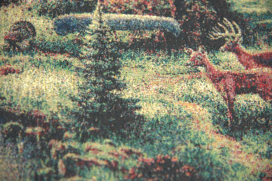 Tranquil Cabin and Deer Decorative Pillow Cushion Cover