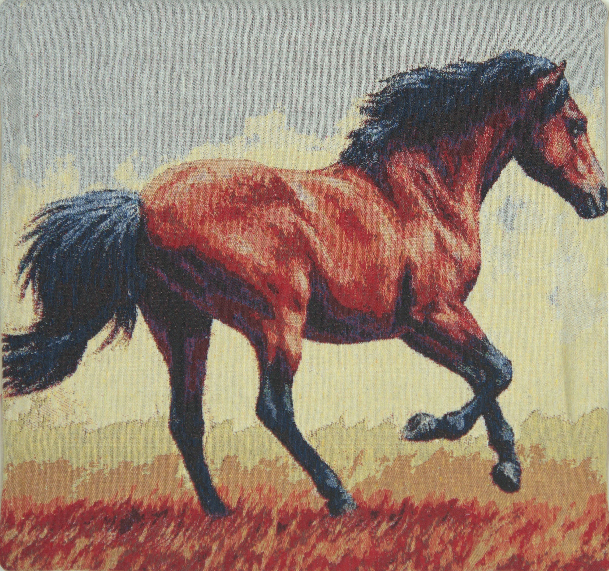 Running Thoroughbred Decorative Pillow Cushion Cover