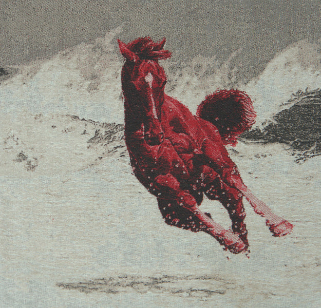 Running Red Stallion Decorative Pillow Cushion Cover