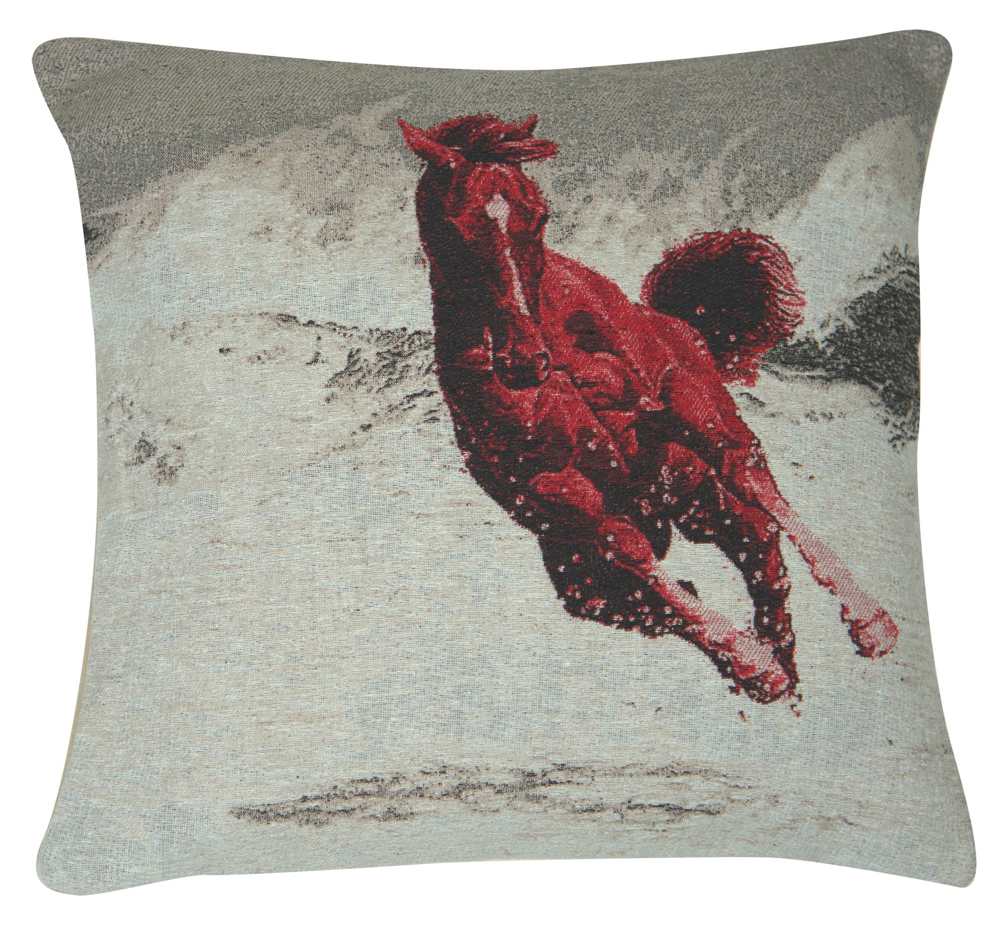Running Red Stallion Decorative Pillow Cushion Cover