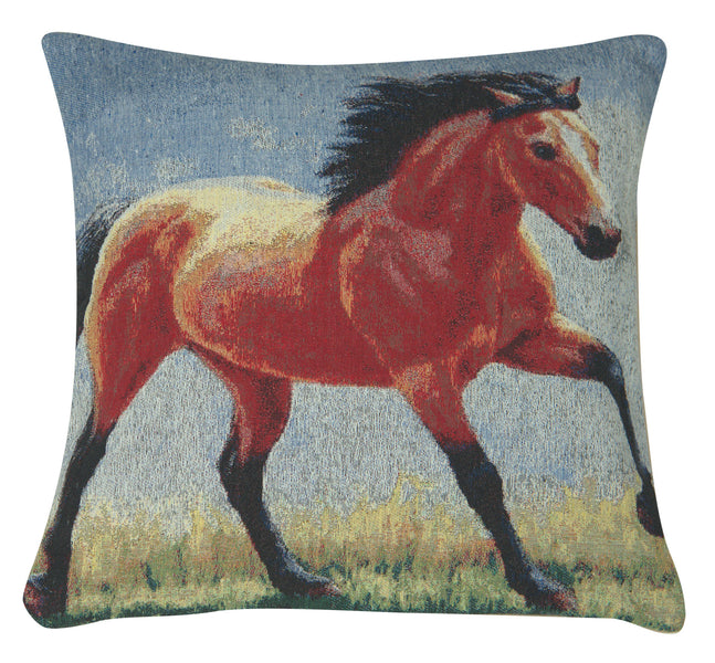 Running Thoroughbred II Decorative Pillow Cushion Cover