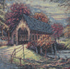 Autumn Covered Bridge Decorative Pillow Cushion Cover