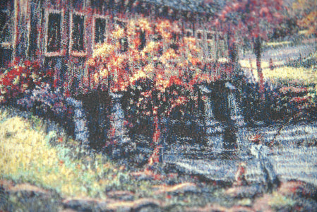 Autumn Covered Bridge Decorative Pillow Cushion Cover