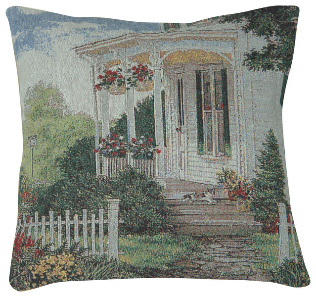 The Porch Cat Decorative Pillow Cushion Cover