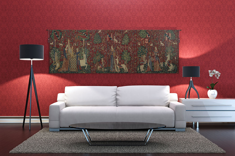 Lady and the Unicorn Serial Panoramic Belgian Tapestry
