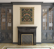 Strawberry Thief Black William Morris European Tapestry