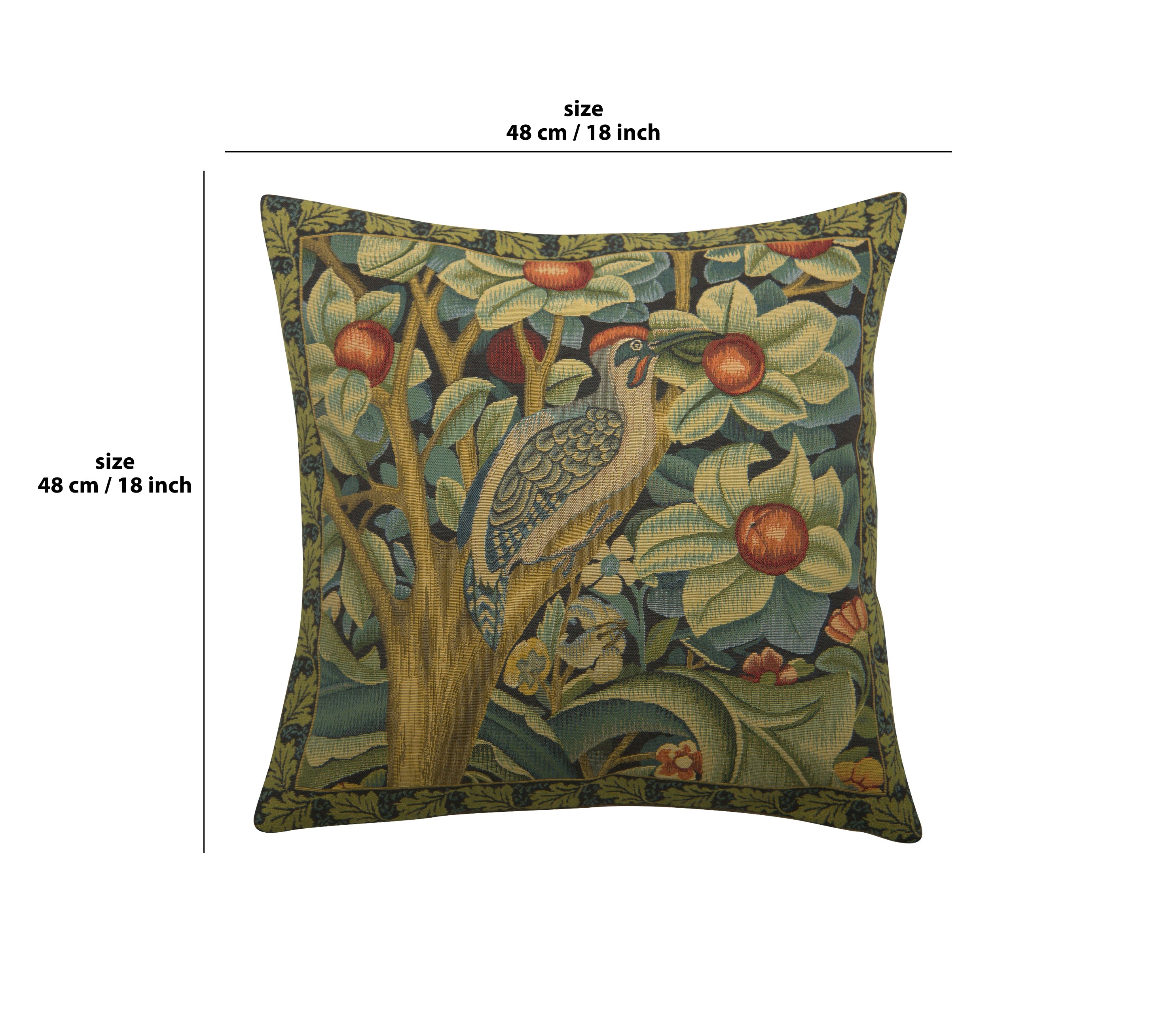 Woodpecker Right by William Morris European Cushion Cover