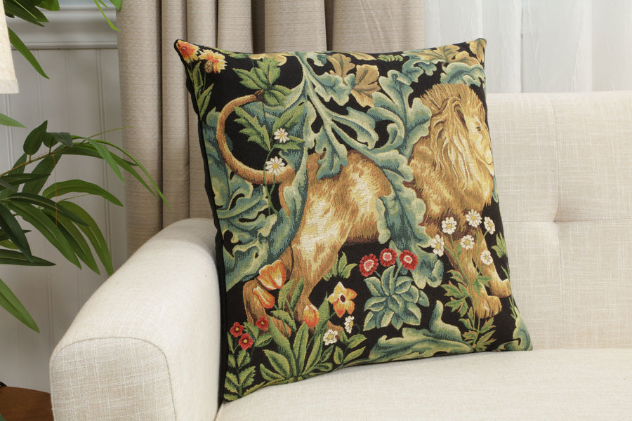 Lion by William Morris European Cushion Cover