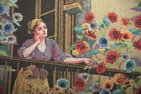 Thoughtful Floral Terrace Decorative Pillow Cushion Cover