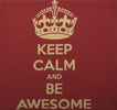 Keep Calm and Be Awesome Decorative Pillow Cushion Cover
