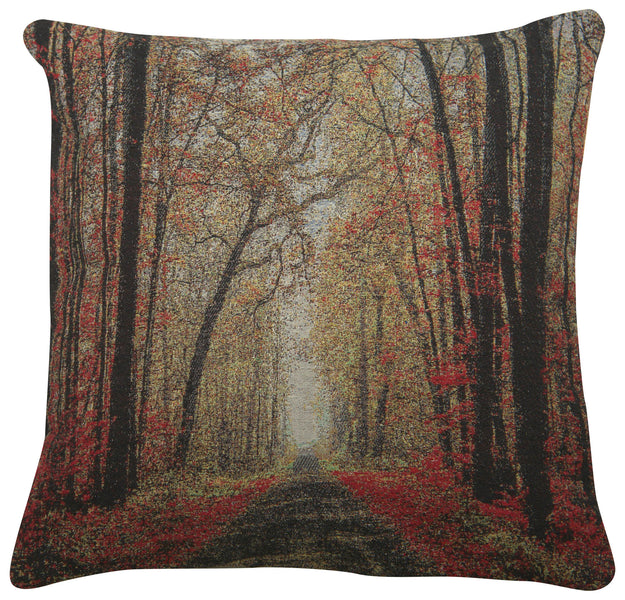 The Autumn Glade Path Decorative Pillow Cushion Cover