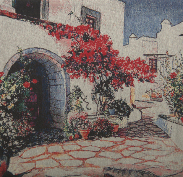 Red Tree Courtyard Decorative Pillow Cushion Cover