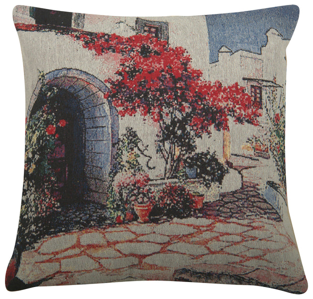 Red Tree Courtyard Decorative Pillow Cushion Cover