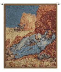 Repose of the Farmer Mini Belgian Tapestry by Vincent Van Gogh