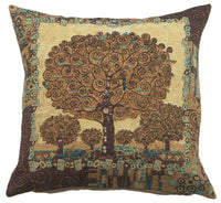 Tree of Life A by Klimt European Cushion Cover by Gustav Klimt