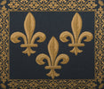 Fleur de Lys III Blue European Cushion Cover