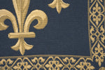 Fleur de Lys III Blue European Cushion Cover