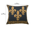 Fleur de Lys III Blue European Cushion Cover