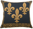 Fleur de Lys III Blue European Cushion Cover