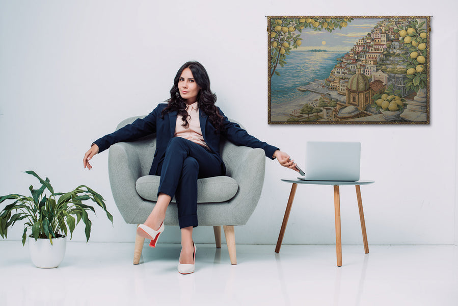 Amalfi Coast Italian Tapestry Wall Hanging