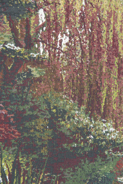 Monet's Garden III Small with Border Belgian Tapestry Wall Hanging