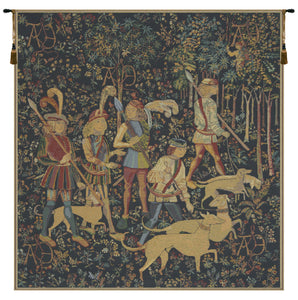 The Hunt Amour Eternelle Square Belgian Tapestry Wall Hanging