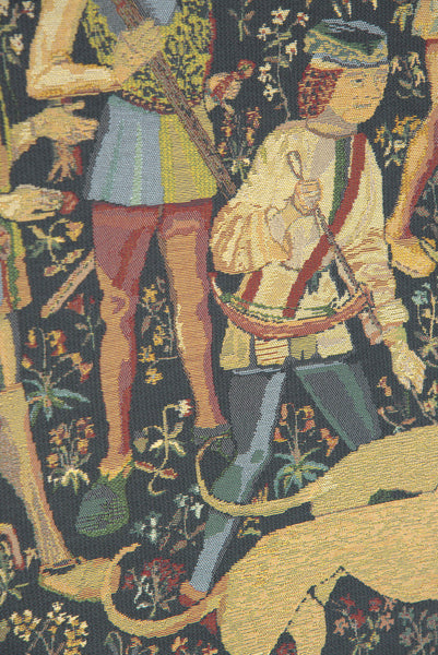 The Hunt Amour Eternelle Square Belgian Tapestry Wall Hanging