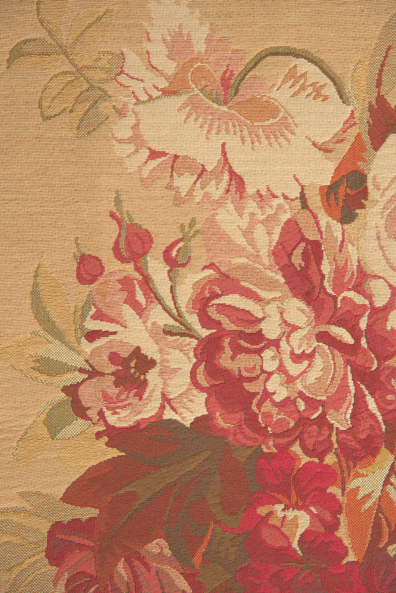 Square Romantique Beige Small European Tapestry