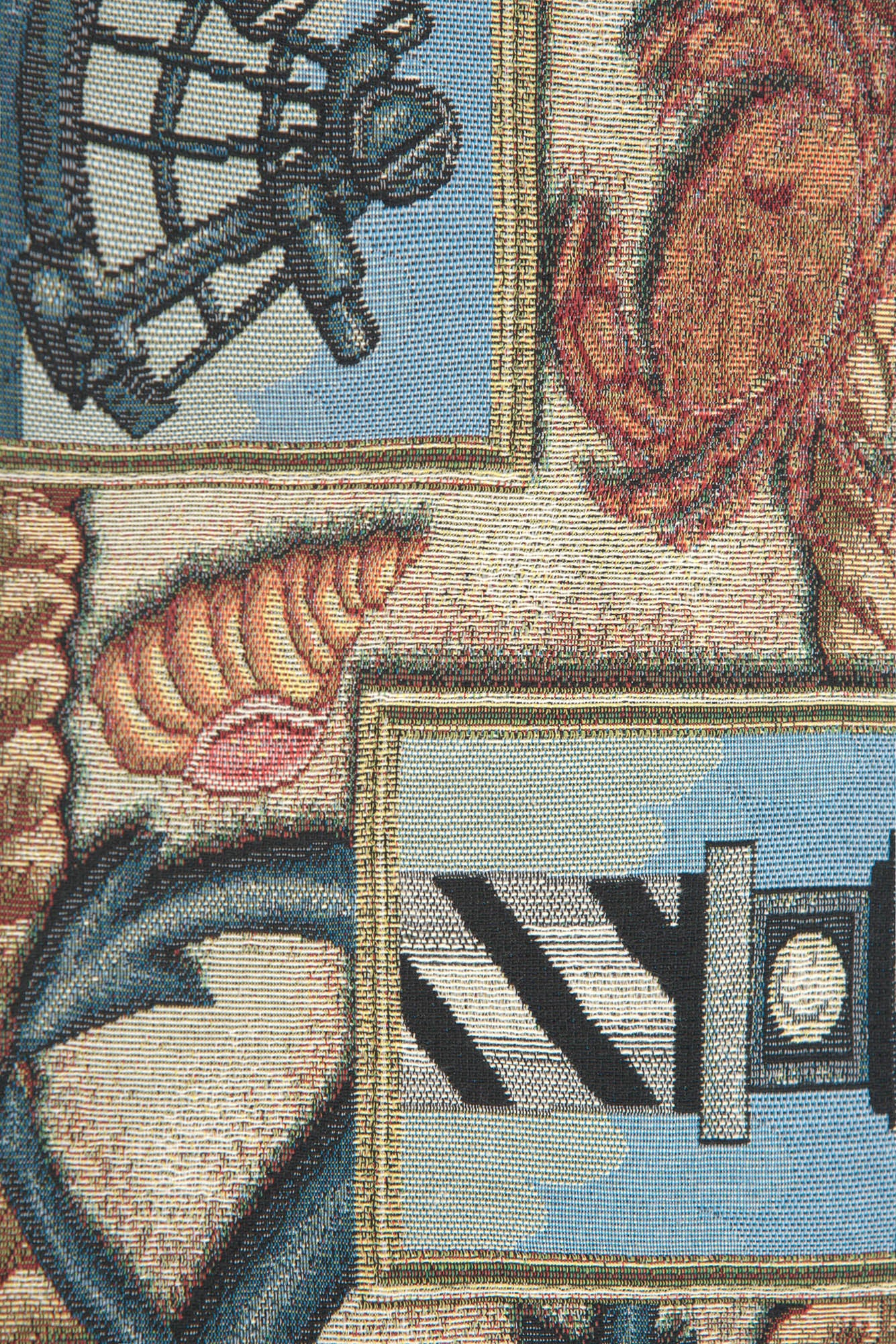 Nautical Scene III Black Tassels   Tapestry Table Runner