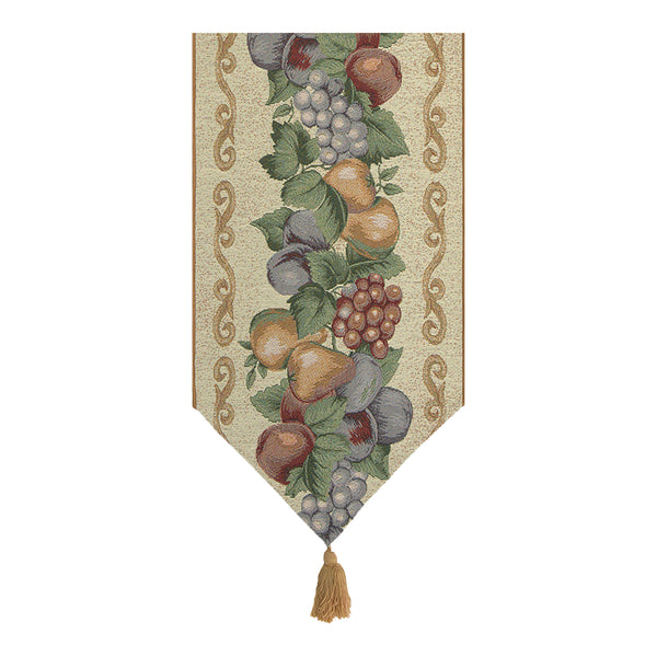 Fall Fruit With Tassels Tapestry Table Runner