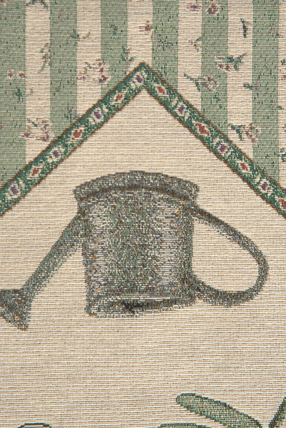 Garden Elements Large with Green Tassel Tapestry Table Runner