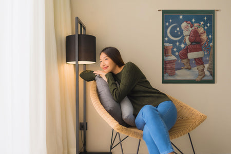 Santa's Night Fine Art Tapestry