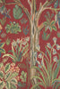 The Tree of Life Portiere Red Belgian Tapestry