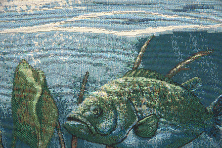Fishin' Hole with Looped Black Rod Fine Art Tapestry