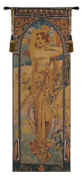 Mucha Jour II Belgian Tapestry Wall Hanging