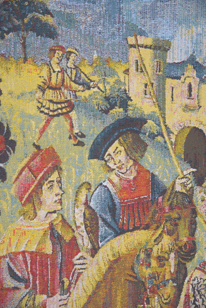 Chasse Bright Belgian Tapestry Wall Hanging