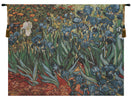 Irises In Garden II Belgian Tapestry Wall Hanging