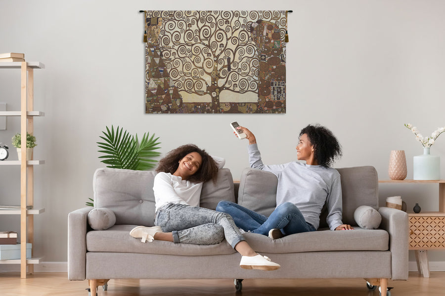 Stoclet Frieze Tree of Life Small Tapestry Wall Hanging