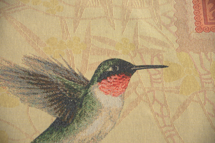 Hummingbird and Amaryllis Fine Art Tapestry